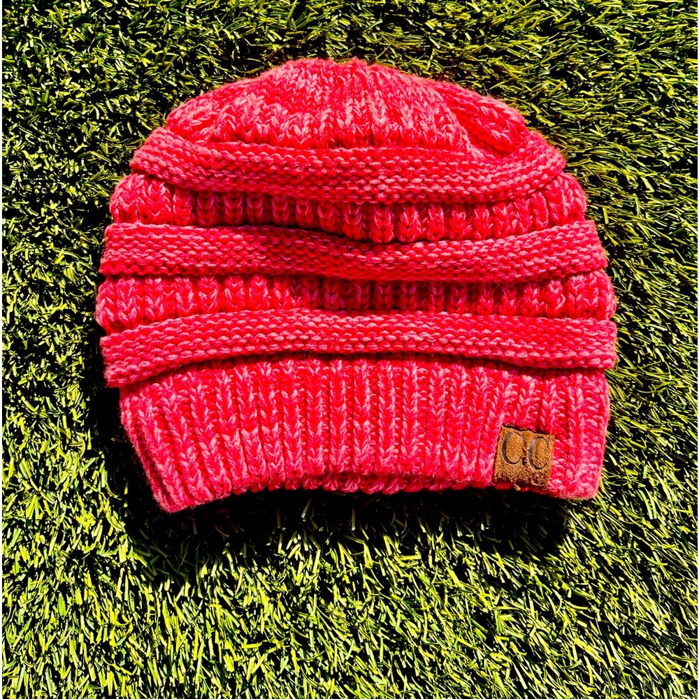 C.C Cable Crew Knit Beanie - Red